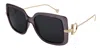 Ferragamo Sunglasses Sf913s-057-55-18-140 Non-polarized In Gray