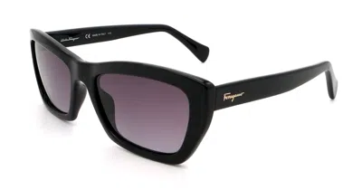 Ferragamo Sunglasses Sf958s-001-55-19-135 Non-polarized In Black