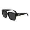 Ferragamo Gancini 54mm Rectangular Sunglasses In White