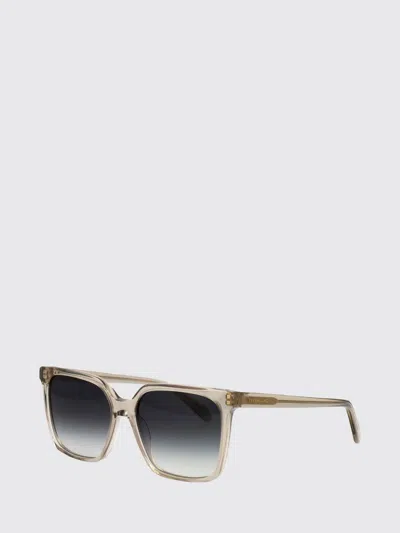 Ferragamo Transparent Sage Acetate Sunglasses In Gold