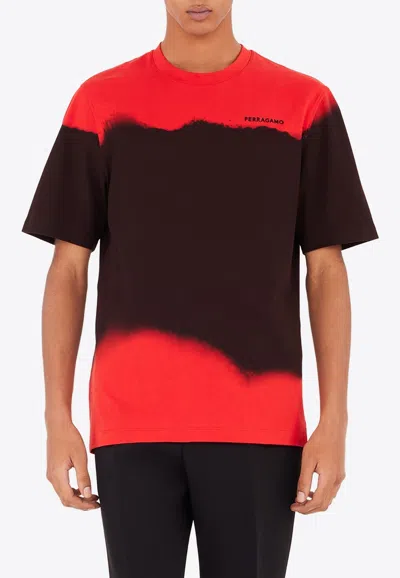 FERRAGAMO SUNSET-PRINT T-SHIRT