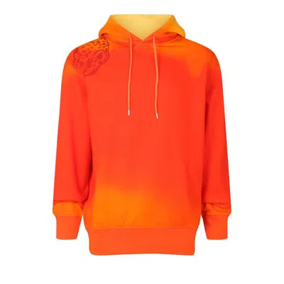 Pre-owned Ferragamo Sunset-print Cotton Hoodie 'red' | Men's Size Xl