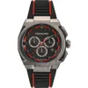 Ferragamo Men's 43mm Supreme Chrono Watch With Polyurethane Strap, Gunmetal
