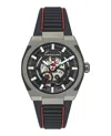 Ferragamo Supreme Skeleton Automatic Watch In Black