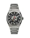 Ferragamo Supreme Skeleton Automatic Watch In Black/gray