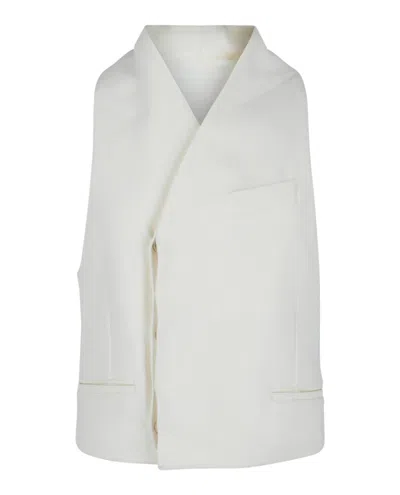 Ferragamo Surplice Vest In White