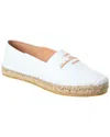 Ferragamo Susana Leather Espadrille In White