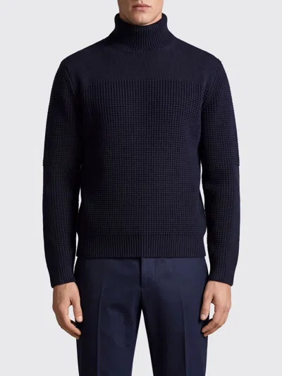 Ferragamo High Neck Knitted Sweater In Black