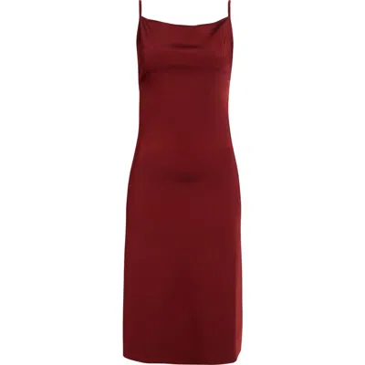 Ferragamo Sweater Slipdress In Red