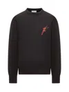 Ferragamo Logo-embroidered Sweatshirt In Black