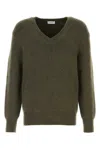 Ferragamo V-neck Jumper In Green