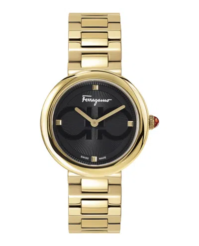 Ferragamo Swiss Made Quartz Bracelet Watch With Sunray Dial