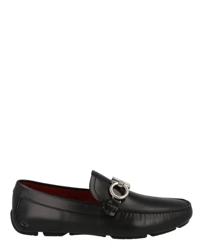 FERRAGAMO SWITCH LEATHER LOAFERS