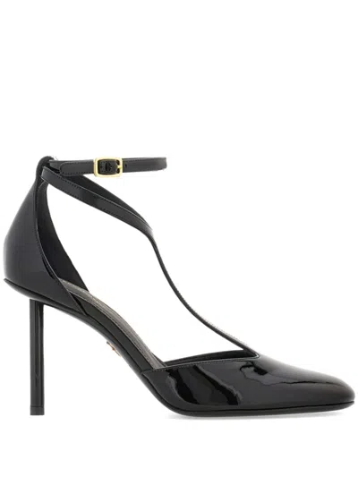 Ferragamo Lysandra 95 Patent Leather Pumps In Black