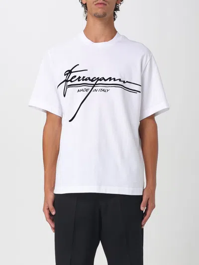 FERRAGAMO T-SHIRT FERRAGAMO MEN COLOR WHITE,H22772001
