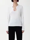 Ferragamo Cotton Top With Shaped Neckline In Black