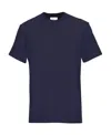 Ferragamo T-shirt With Round Neck And Short Sleeves In Blue