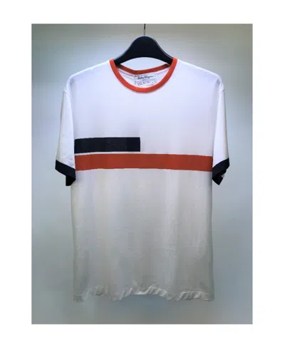 Ferragamo T-shirt With Round Neck And Short Sleeves In Gray