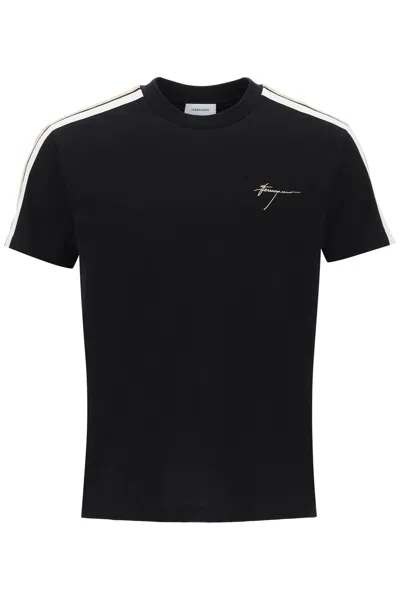 Ferragamo T-shirt With Side Bands In Black