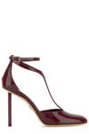 Ferragamo T-strap Pumps In Red