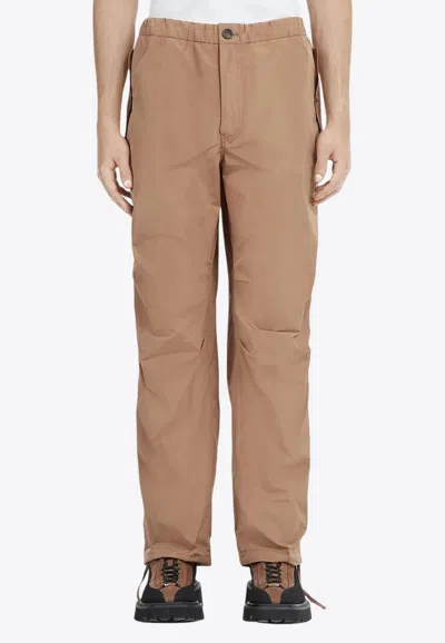 Ferragamo Taffeta Cargo Pants In Beige