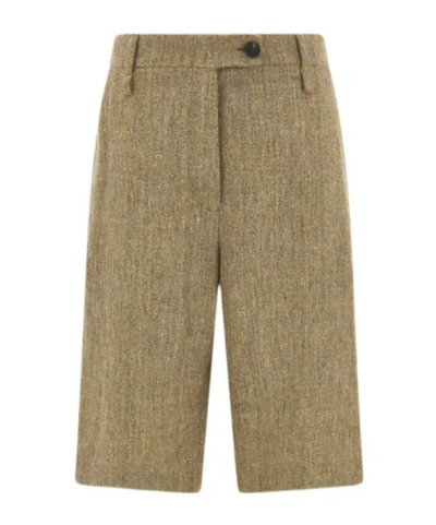 Ferragamo Tailored Bermuda Shorts In Brown