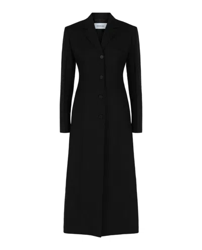 Ferragamo Tailored Coat In Black