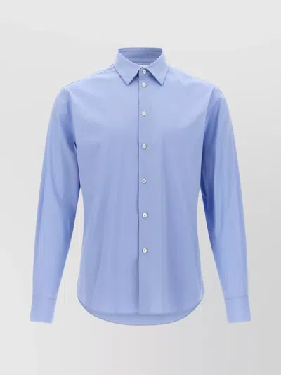 FERRAGAMO TAILORED COTTON SHIRT WITH BUTTON ACCENTS