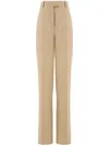 Ferragamo Tailored Wool Pants In Neutrals