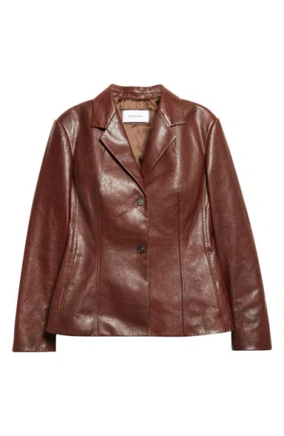 Ferragamo Tailored Leather Blazer