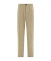 Ferragamo Tailored Leg Crepe Trousers In Neutral