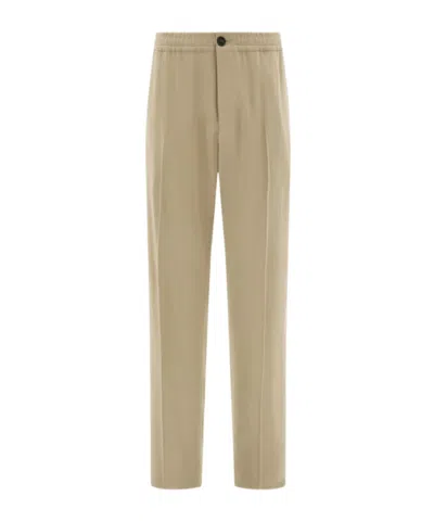Ferragamo Tailored Leg Crepe Trousers In Neutral