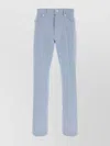 Ferragamo Tailored Oxford Trousers With Pockets In Blue