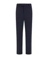 Ferragamo Flat Front Tailored Trouser In Blue
