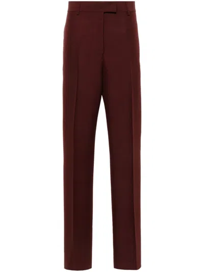 Ferragamo Tailored Trousers In Red