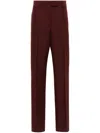 Ferragamo Tailored Trousers In Red