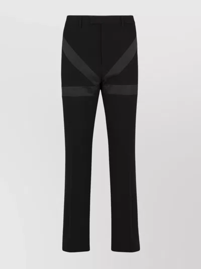 Ferragamo Tailored Trousers In Virgin Wool In Black