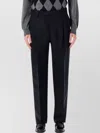 Ferragamo Tailored Trousers With Pleats And Pockets In Black