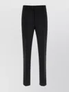 Ferragamo Tailored Viscose Blend Trousers Featuring Pockets In Black