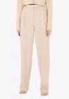 Ferragamo Woman Linen Blend Tailored Trouser