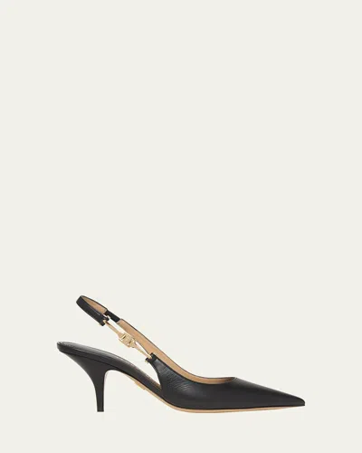 Ferragamo Tally Logo Slingback Pumps