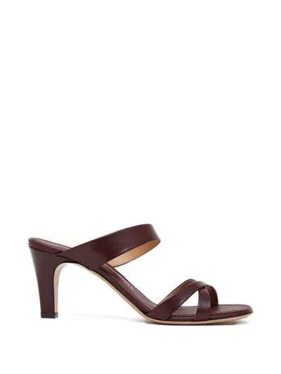 Ferragamo Tami Criss-cross Strap Heeled Sandals In Brown