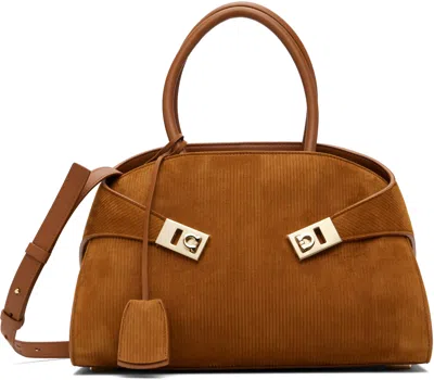 Ferragamo Tan Hug M Hand Bag