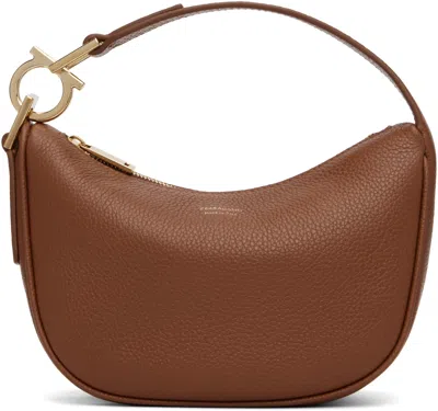 Ferragamo Tan North-south Xs Bag In Brown