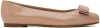 Ferragamo Varina Bow-embellished Patent-leather Ballet Flats In Neutrals