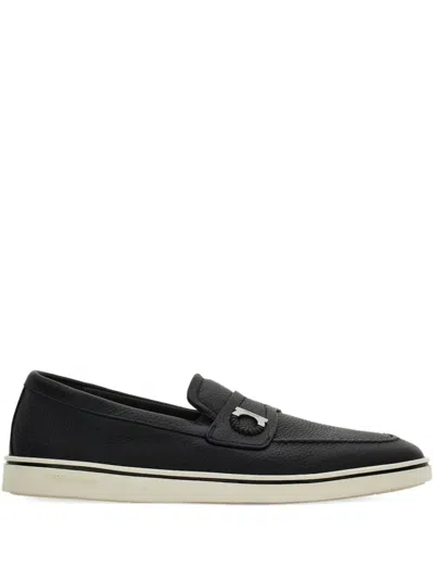 Ferragamo Mocassin Bateau Avec Gancini Noir Taille 47 In Black