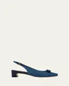 Ferragamo Tania Patent T-strap Pumps