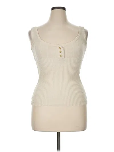 Pre-owned Ferragamo Tank Top Ivory Strapless Neckline Tops