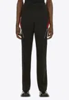 Ferragamo Man Tailored Trousers With Zip Detail In Black