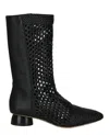 Ferragamo Tarsina Woven Boots In Black